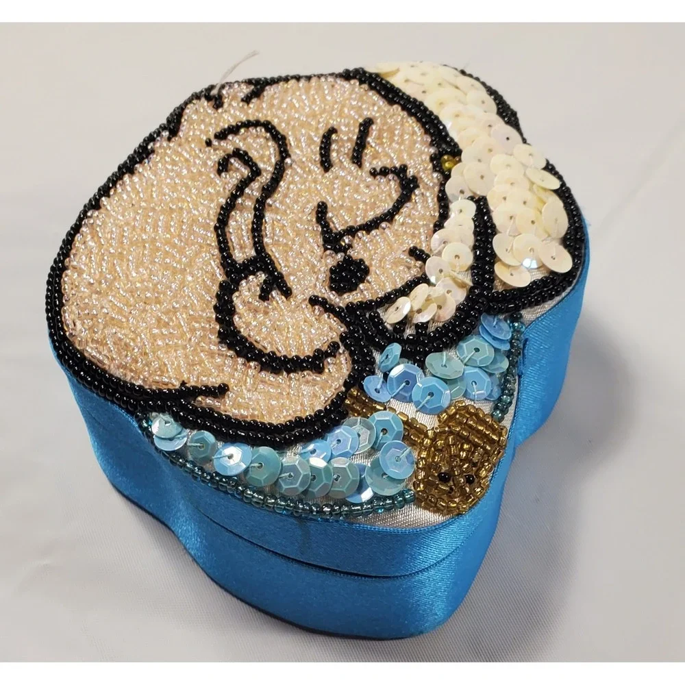 Popeye Silk Beaded Sequin trinket‎ jewelry box